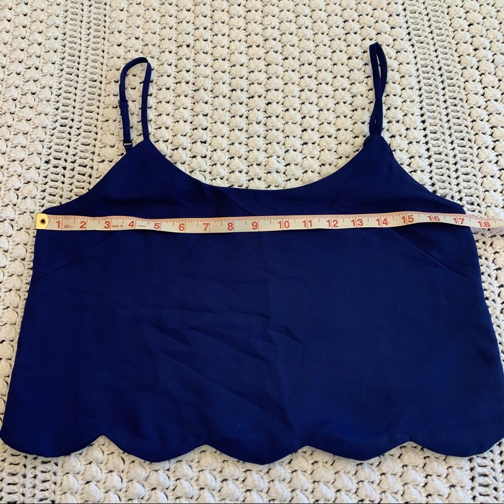 LA Hearts Crop Top Scalloped Hem Adjustable Straps Women’s Medium - Picture 5 of 8